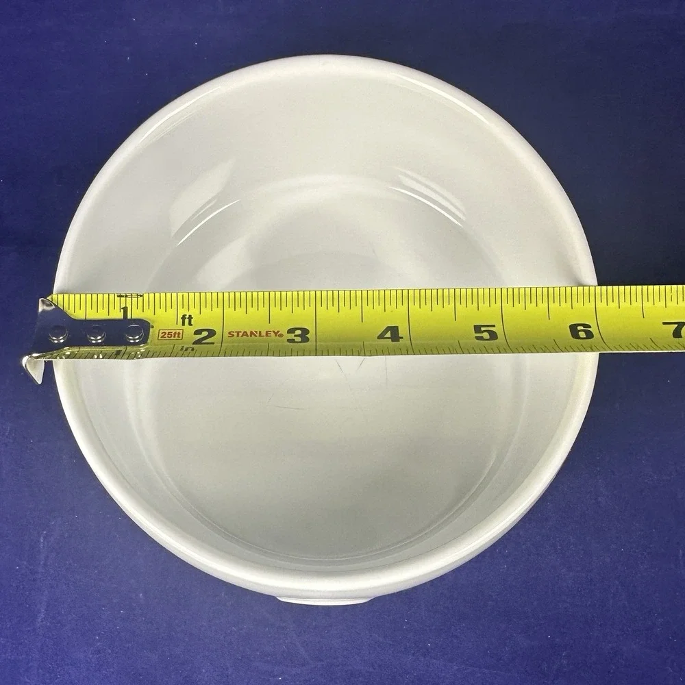 Pampered Chef Microwave Pasta Cooker Bowl Replacement/Dog  Bowl White Ceramic